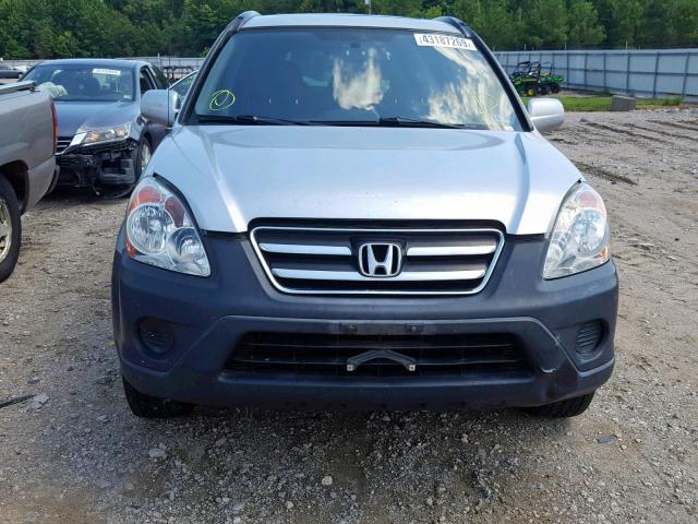 SHSRD78875U328824 - 2005 HONDA CR-V EX SILVER photo 9