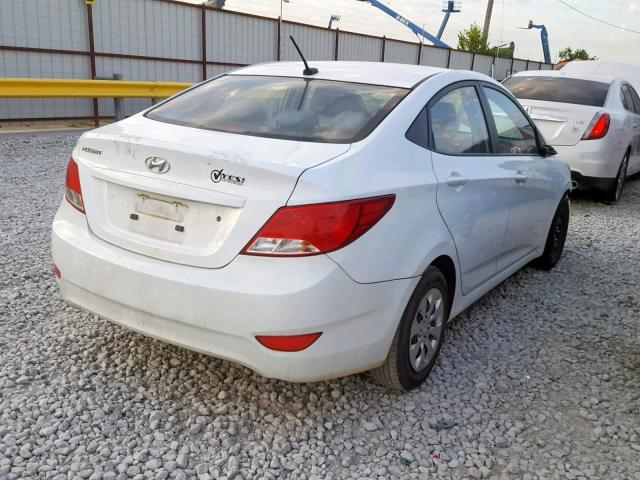 KMHCT4AE8GU013387 - 2016 HYUNDAI ACCENT SE WHITE photo 4