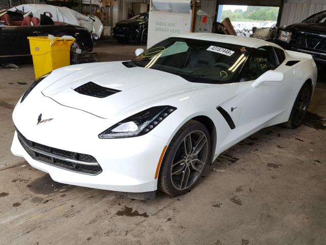 1G1YD2D75H5117736 - 2017 CHEVROLET CORVETTE S WHITE photo 2