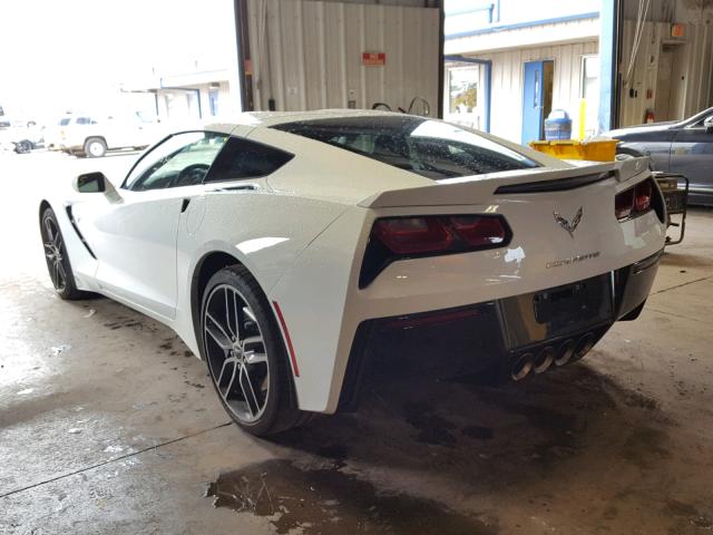 1G1YD2D75H5117736 - 2017 CHEVROLET CORVETTE S WHITE photo 3