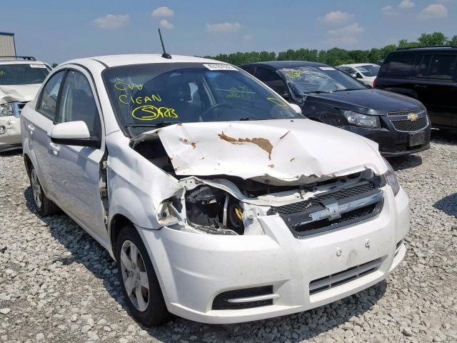 KL1TD56E19B662440 - 2009 CHEVROLET AVEO LS WHITE photo 1