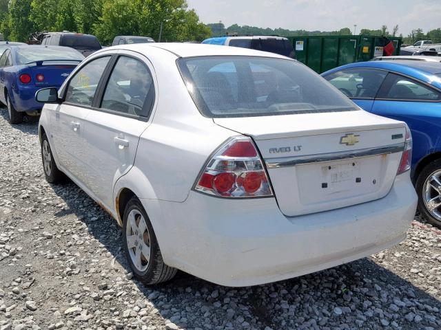 KL1TD56E19B662440 - 2009 CHEVROLET AVEO LS WHITE photo 3