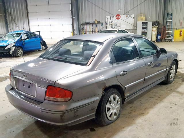 KMHWF25S44A009844 - 2004 HYUNDAI SONATA GL GRAY photo 4