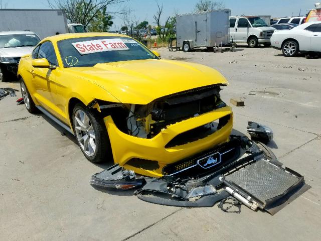 1FA6P8CFXF5305883 - 2015 FORD MUSTANG GT YELLOW photo 1