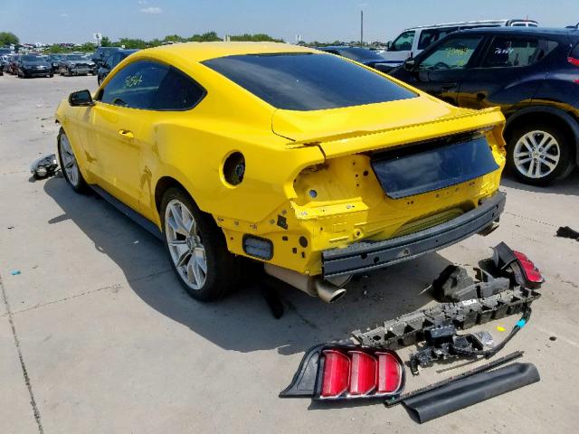 1FA6P8CFXF5305883 - 2015 FORD MUSTANG GT YELLOW photo 3