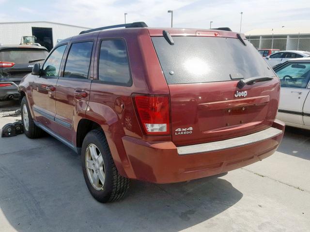 1J8GR48K27C542378 - 2007 JEEP GRAND CHER BURGUNDY photo 3