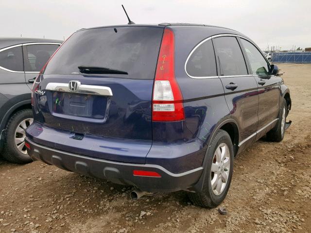 5J6RE48737L817810 - 2007 HONDA CR-V EXL BLUE photo 4