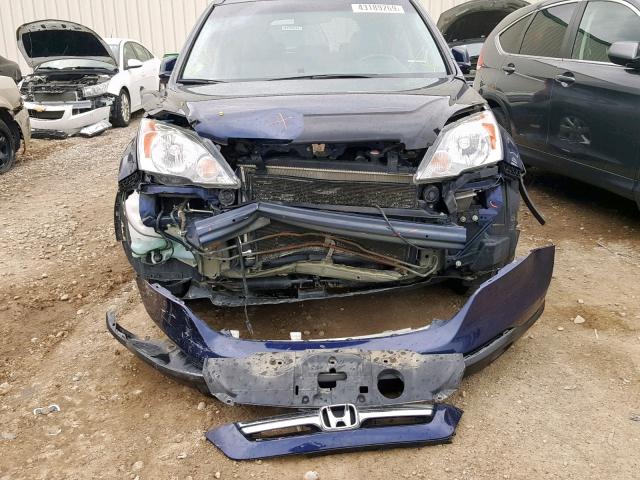 5J6RE48737L817810 - 2007 HONDA CR-V EXL BLUE photo 9