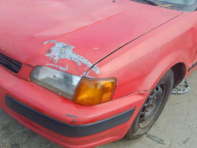 JT2EL56E4S7008277 - 1995 TOYOTA TERCEL DX RED photo 9