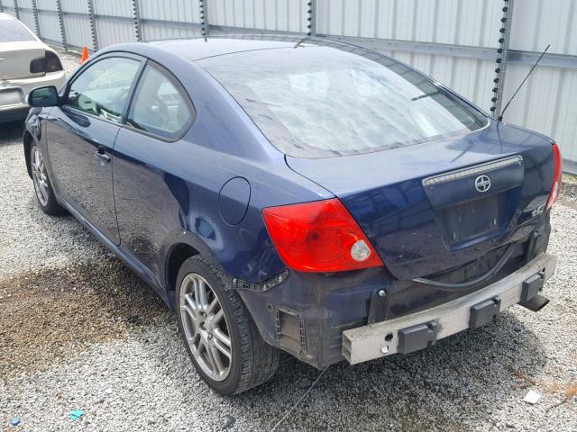 JTKDE167160112482 - 2006 TOYOTA SCION TC ლურჯი ფოტო 3