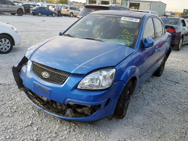 KNADE123966133472 - 2006 KIA RIO BLUE photo 2