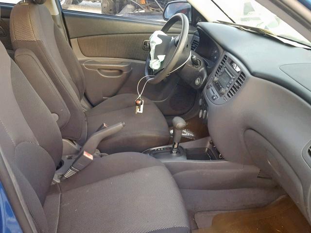 KNADE123966133472 - 2006 KIA RIO BLUE photo 5