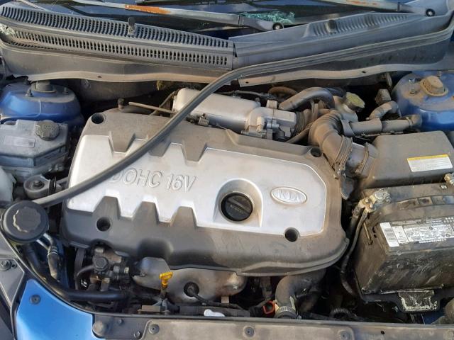 KNADE123966133472 - 2006 KIA RIO BLUE photo 7