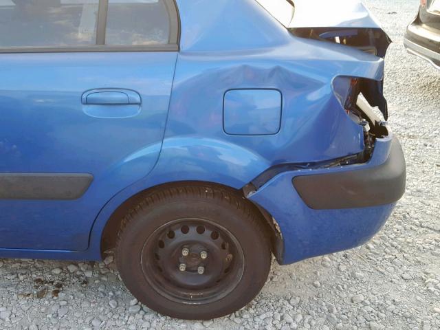 KNADE123966133472 - 2006 KIA RIO BLUE photo 9