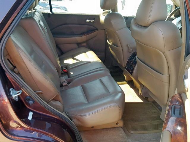 2HNYD18851H533704 - 2001 ACURA MDX TOURIN BURGUNDY photo 6