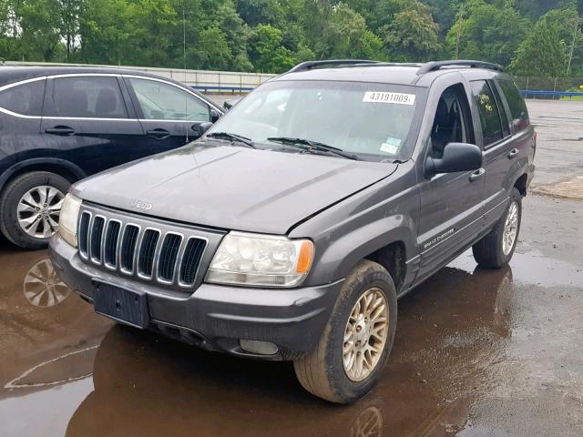 1J4GW58S72C239248 - 2002 JEEP GRAND CHER GRAY photo 2