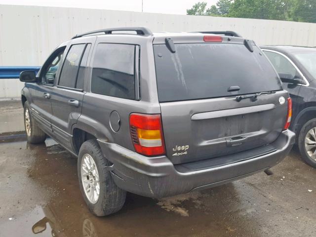 1J4GW58S72C239248 - 2002 JEEP GRAND CHER GRAY photo 3