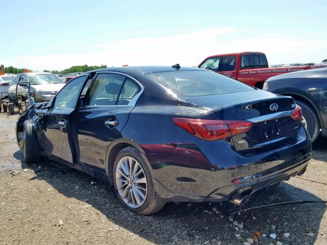 JN1EV7AR1JM432753 - 2018 INFINITI Q50 LUXE BLACK photo 3