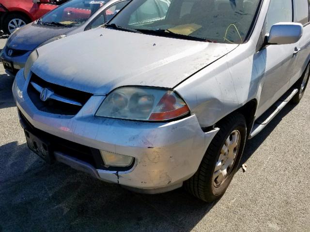 2HNYD18232H532080 - 2002 ACURA MDX SILVER photo 9