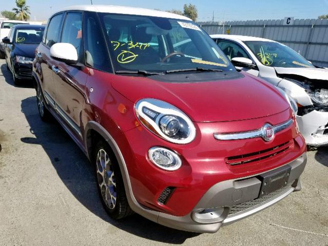 ZFBCFADH0FZ032648 - 2015 FIAT 500L TREKK RED photo 1