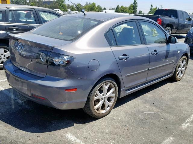 JM1BK324981164292 - 2008 MAZDA 3 S GRAY photo 4