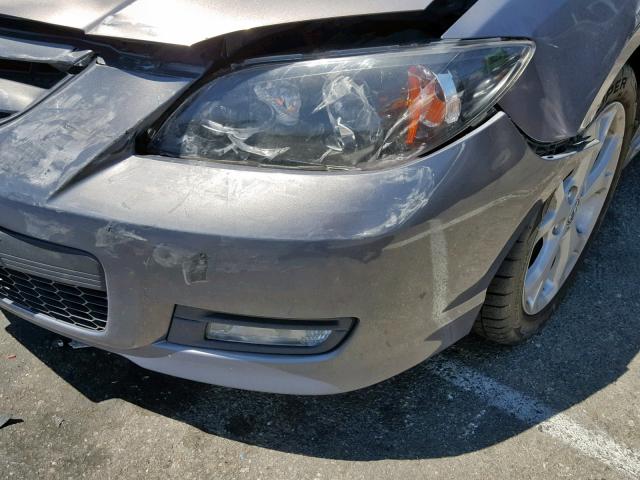 JM1BK324981164292 - 2008 MAZDA 3 S GRAY photo 9