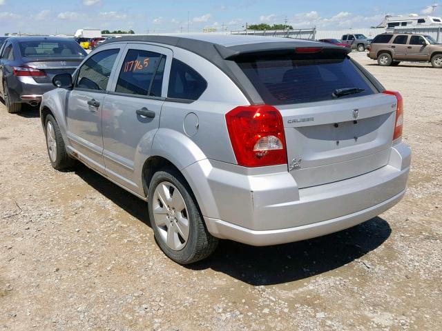 1B3HB48B97D337622 - 2007 DODGE CALIBER SX SILVER photo 3