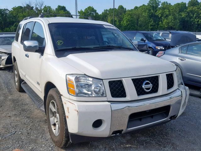 5N1AA08B75N735510 - 2005 NISSAN ARMADA SE WHITE photo 1