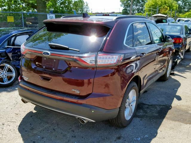 2FMPK4J89HBC22532 - 2017 FORD EDGE SEL BURGUNDY photo 4