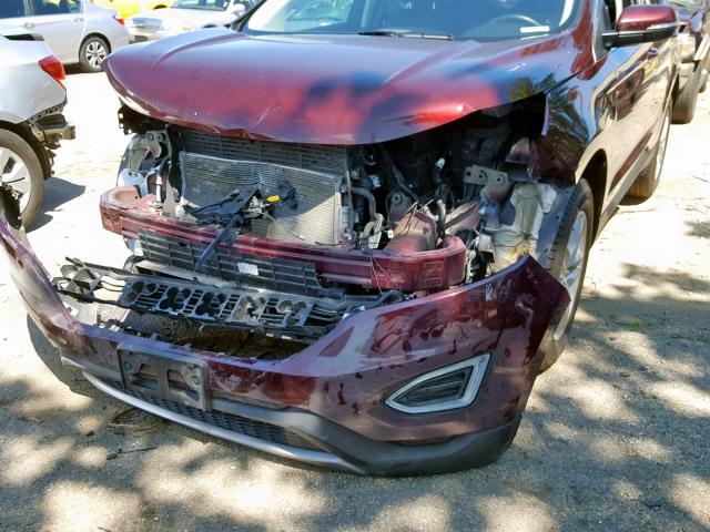 2FMPK4J89HBC22532 - 2017 FORD EDGE SEL BURGUNDY photo 9