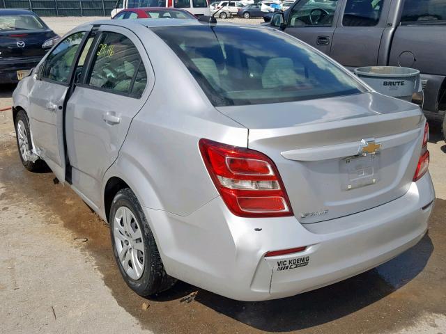 1G1JB5SH2H4164507 - 2017 CHEVROLET SONIC LS 银色 照片 3