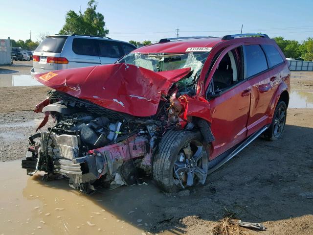 3C4PDCGGXJT475635 - 2018 DODGE JOURNEY CR RED photo 2