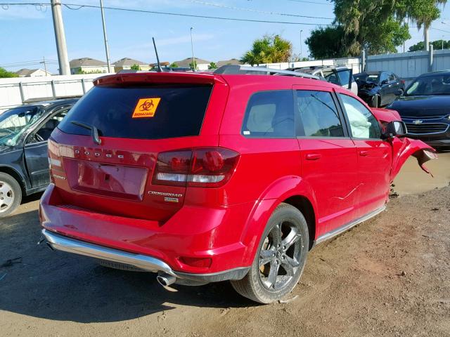 3C4PDCGGXJT475635 - 2018 DODGE JOURNEY CR RED photo 4