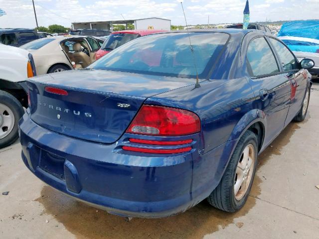 1B3AL46T06N233300 - 2006 DODGE STRATUS SX BLUE photo 4