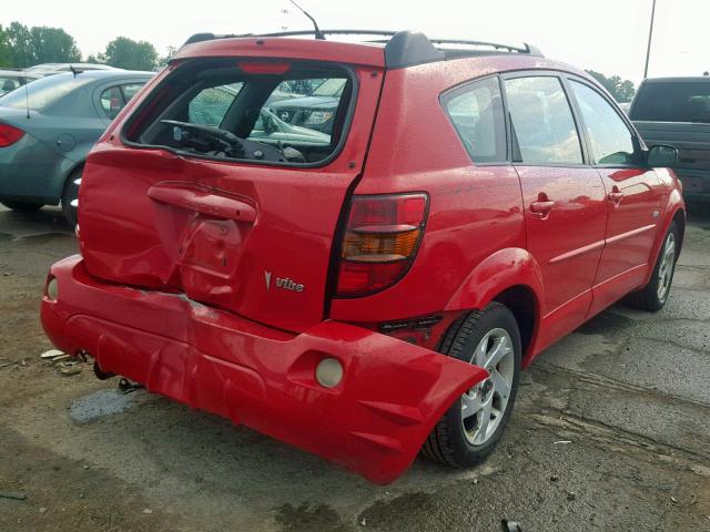 5Y2SL62844Z430766 - 2004 PONTIAC VIBE RED photo 4