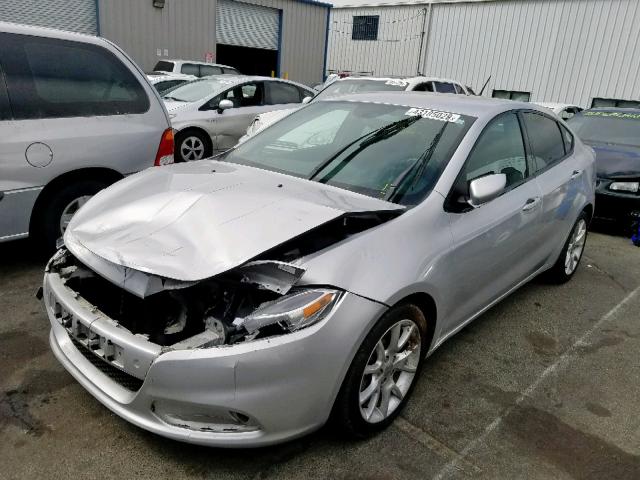 1C3CDFBA9DD188241 - 2013 DODGE DART SXT GRAY photo 2