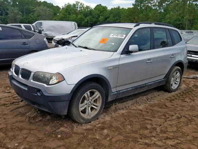 WBXPA93455WD05471 - 2005 BMW X3 3.0I SILVER photo 2