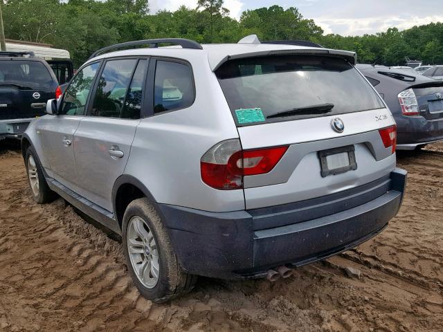 WBXPA93455WD05471 - 2005 BMW X3 3.0I SILVER photo 3