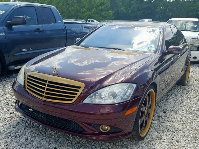 WDDNG71X57A060128 - 2007 MERCEDES-BENZ S 550 MAROON photo 2