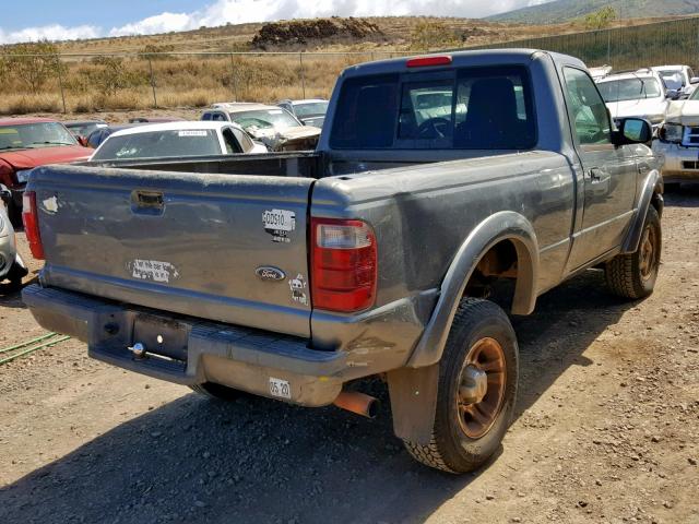 1FTYR10U54PB30662 - 2004 FORD RANGER GRAY photo 4