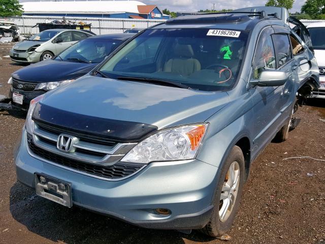 5J6RE4H70BL046697 - 2011 HONDA CR-V EXL BLUE photo 2