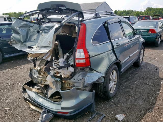 5J6RE4H70BL046697 - 2011 HONDA CR-V EXL BLUE photo 4