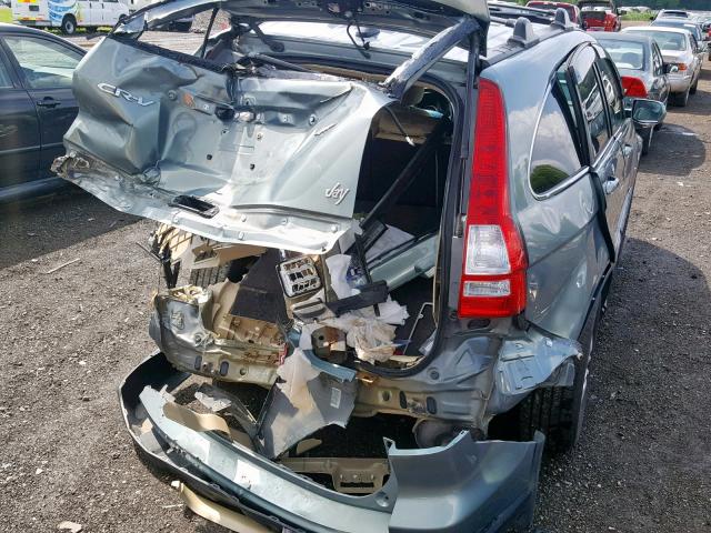 5J6RE4H70BL046697 - 2011 HONDA CR-V EXL BLUE photo 9