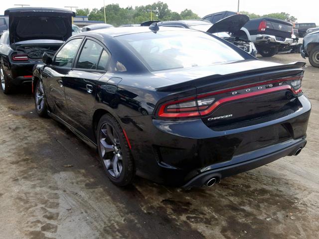 2C3CDXHG5KH597418 - 2019 DODGE CHARGER GT BLACK photo 3