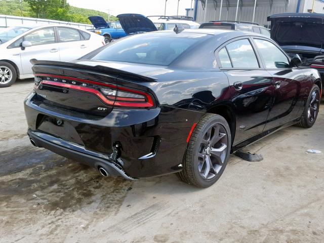 2C3CDXHG5KH597418 - 2019 DODGE CHARGER GT BLACK photo 4