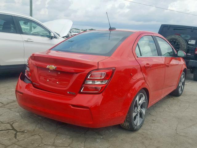 1G1JF5SBXK4125056 - 2019 CHEVROLET SONIC PREM RED photo 4