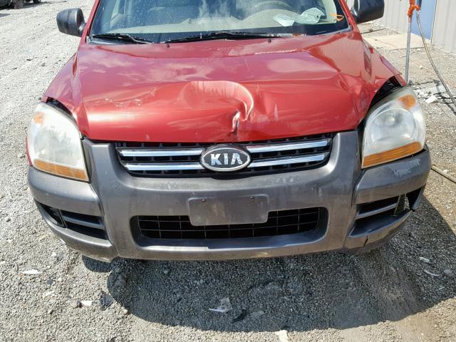 KNDJF723957041082 - 2005 KIA NEW SPORTA RED photo 7