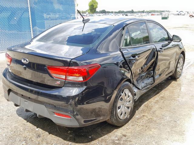 3KPA24AB1KE181772 - 2019 KIA RIO S BLACK photo 4