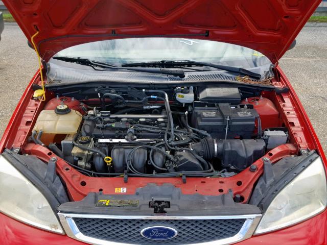 1FAFP34N56W212546 - 2006 FORD FOCUS ZX4 RED photo 7