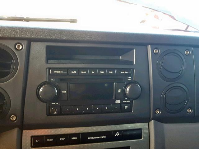 1J8HG48N66C198878 - 2006 JEEP COMMANDER BLACK photo 9